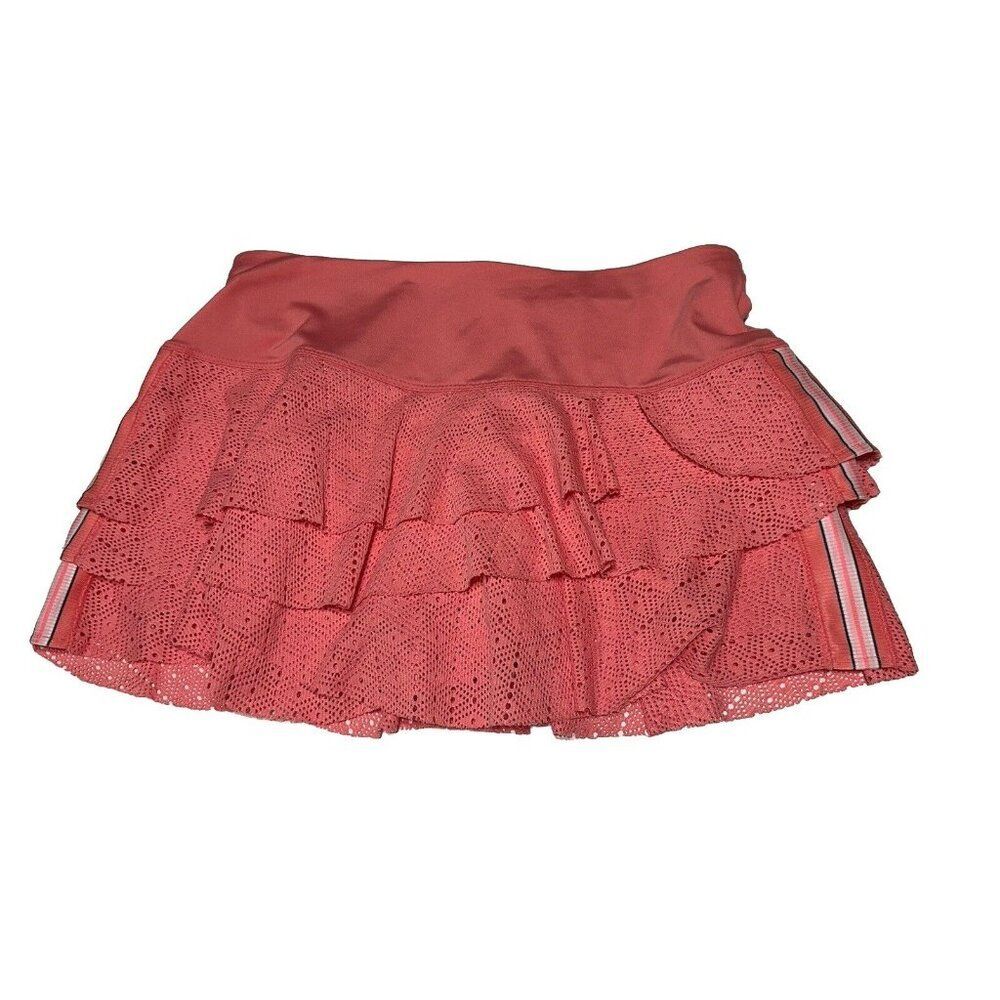lucky in love Ladies Sz S Tennis Golf pickleball skort Stretch pull on ruffle